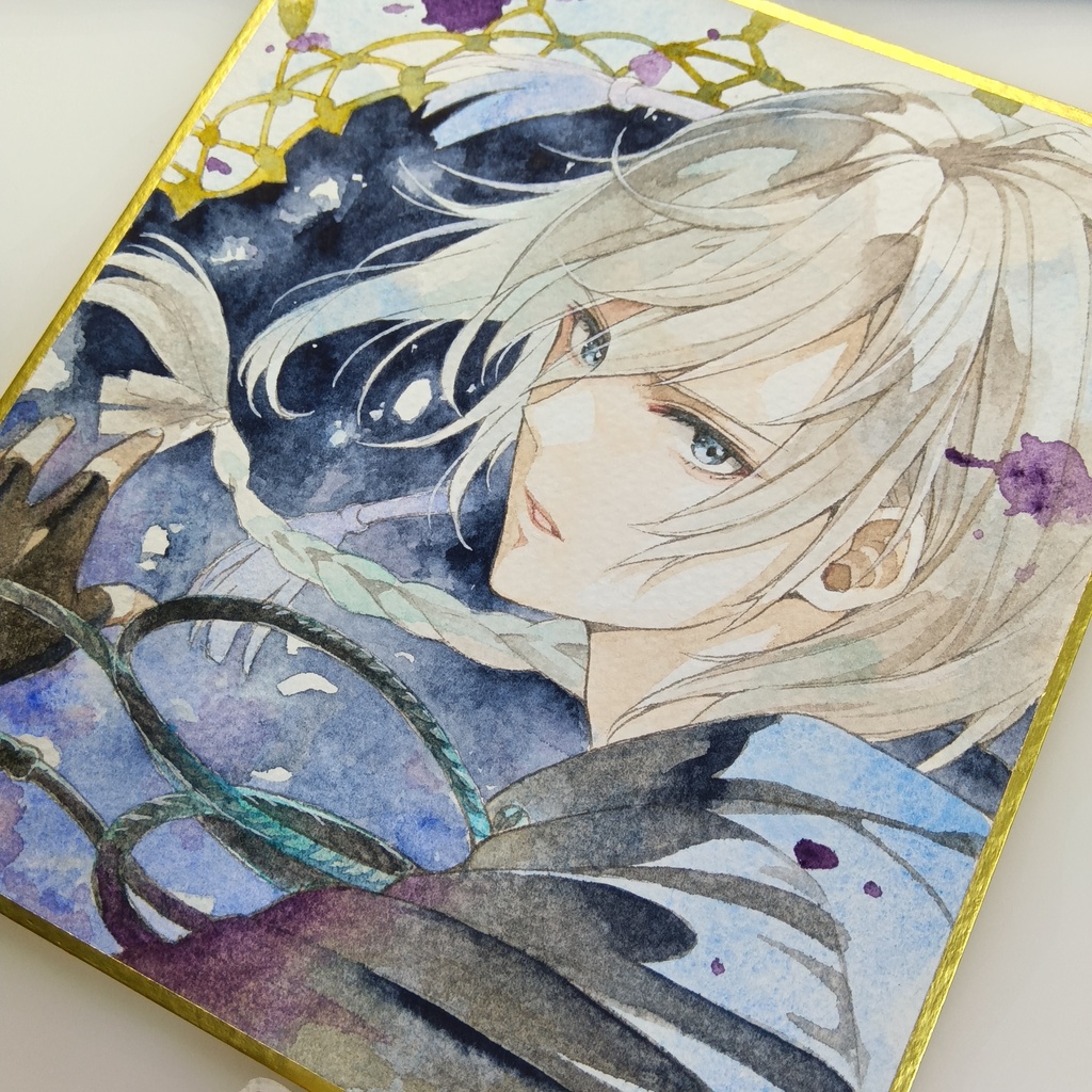 【原画】「悠」水彩画　額装
