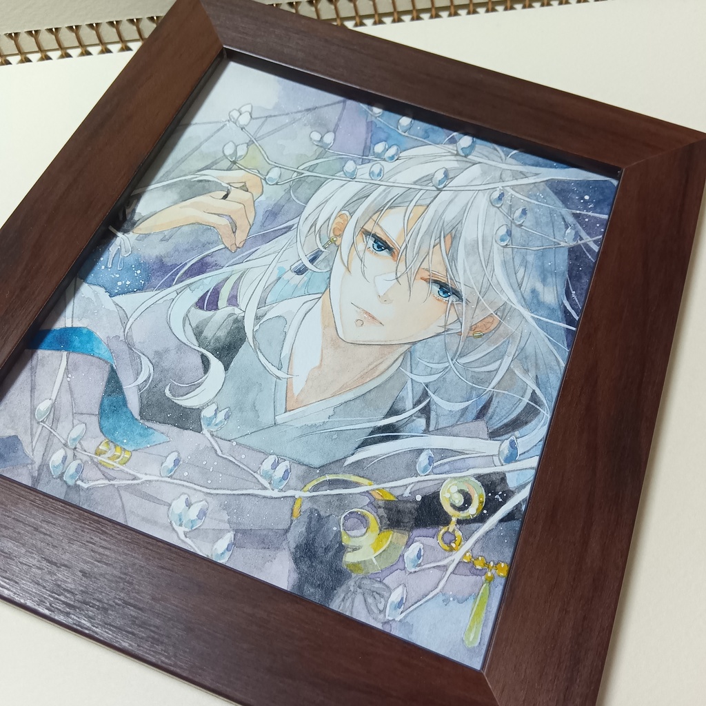 【原画】「悠2」水彩画 額装