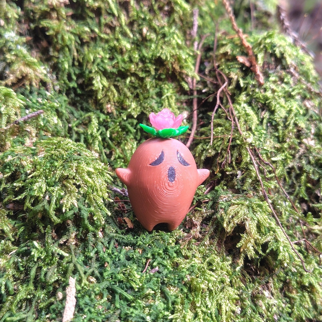 【マンドレイク(赤花)ストラップ】ファンタジー/魔法の植物