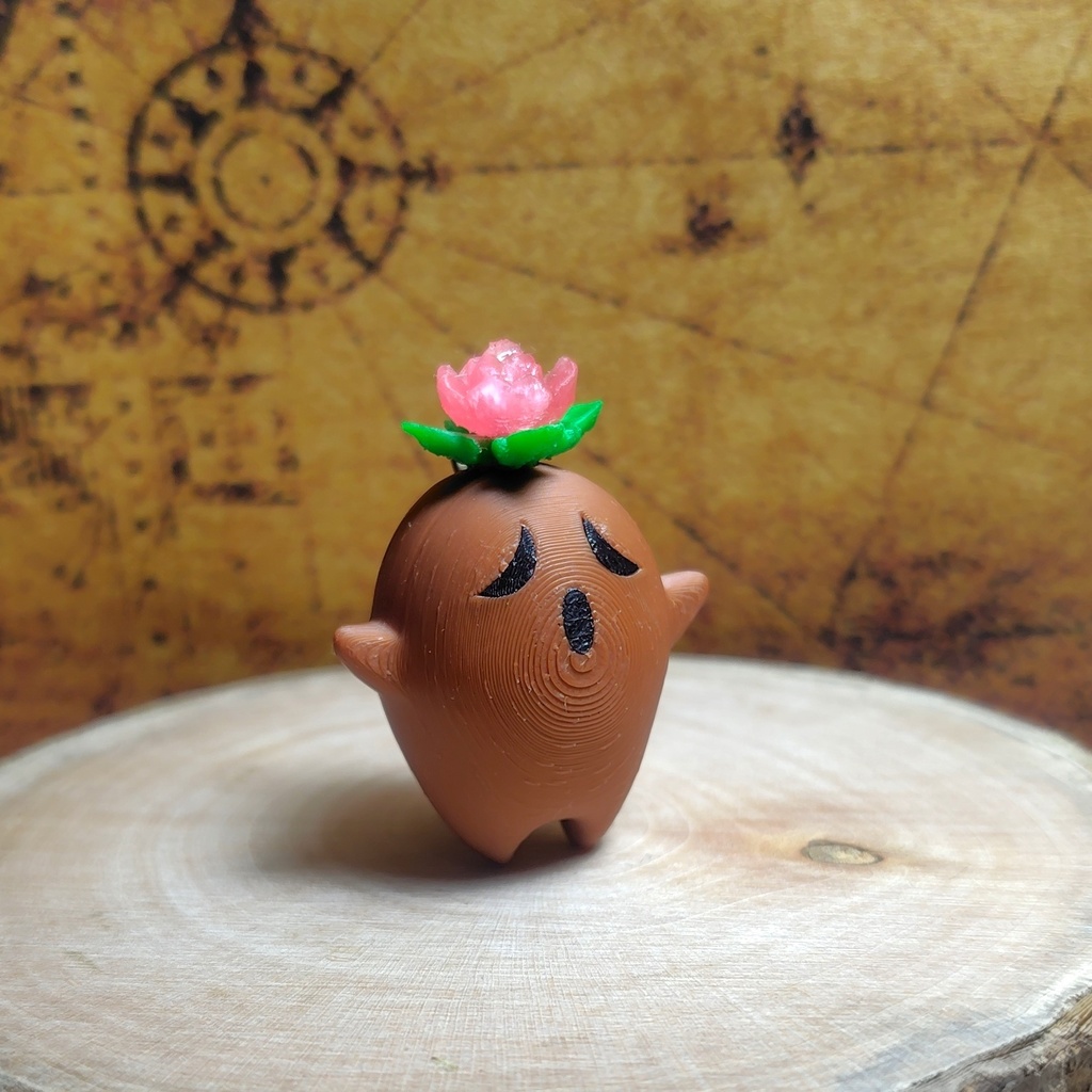 【マンドレイク(赤花)ストラップ】ファンタジー／魔法の植物