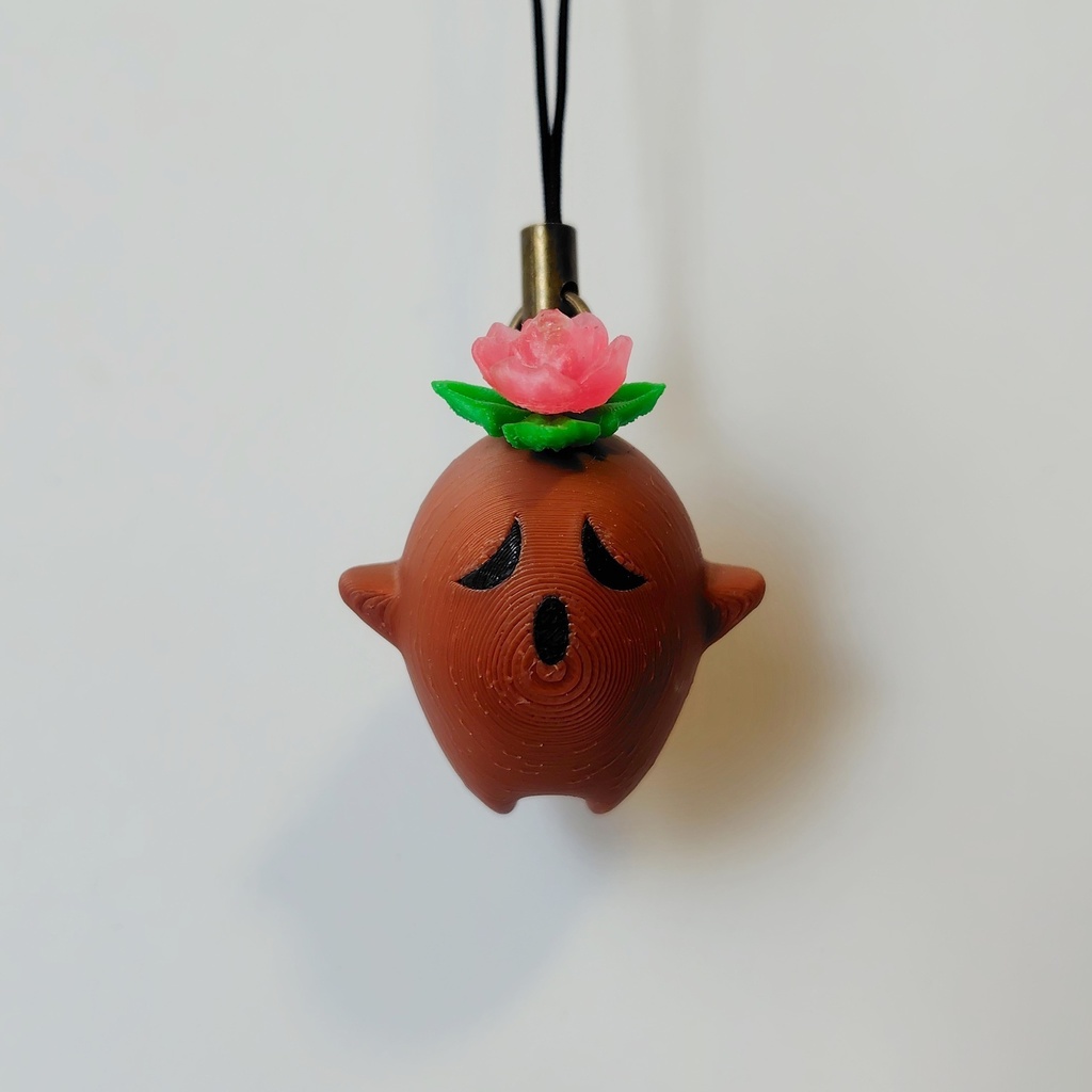 【マンドレイク(赤花)ストラップ】ファンタジー/魔法の植物