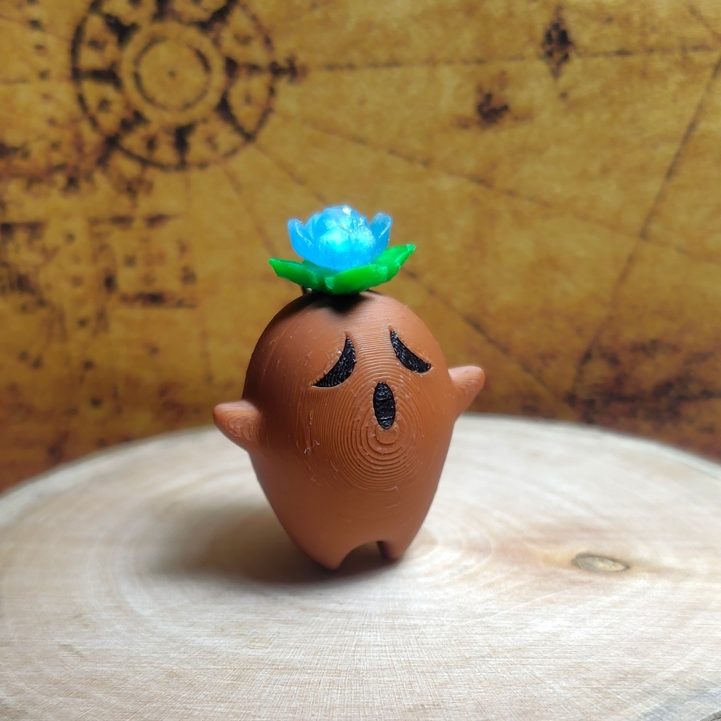 【マンドレイク(青花)ストラップ】ファンタジー/魔法の植物