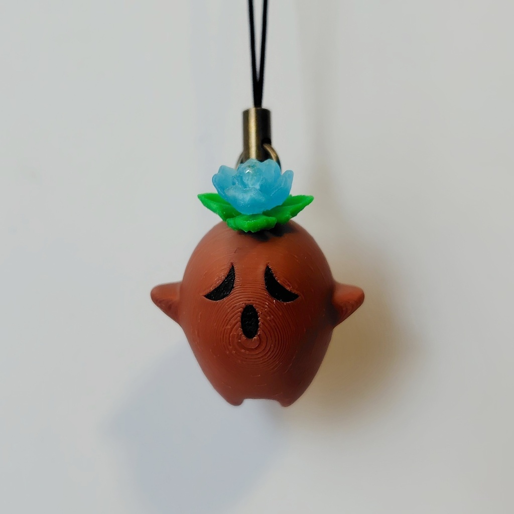 【マンドレイク(青花)ストラップ】ファンタジー/魔法の植物