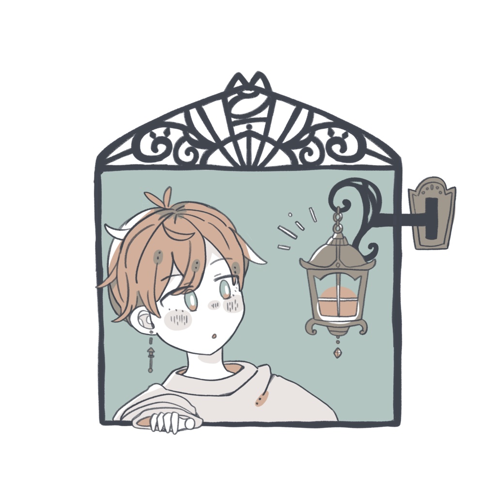 窓辺と街灯マグカップ