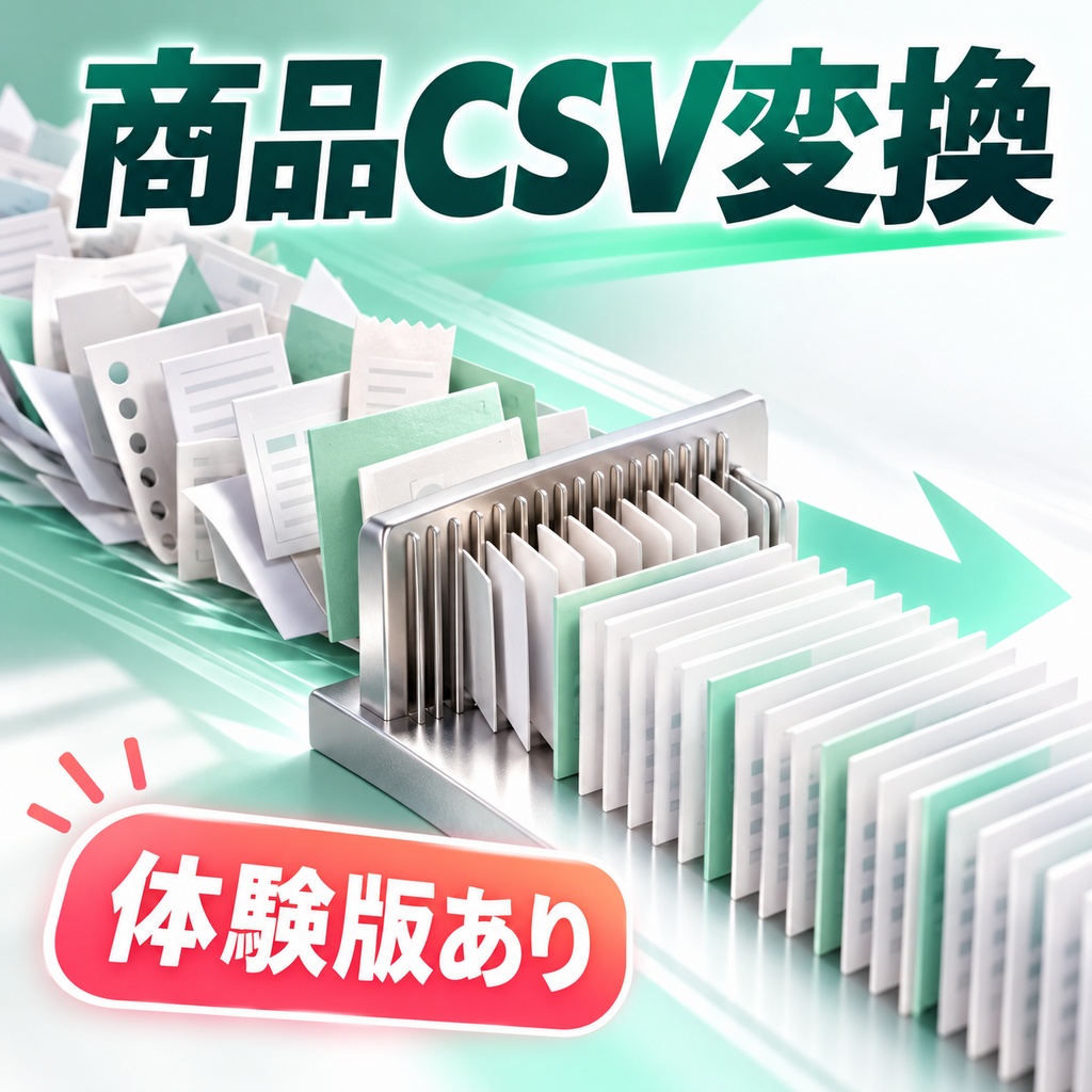 商品CSVをBASE・STORES・Shopify用に変換し価格・在庫をまとめて直す（体験版あり）