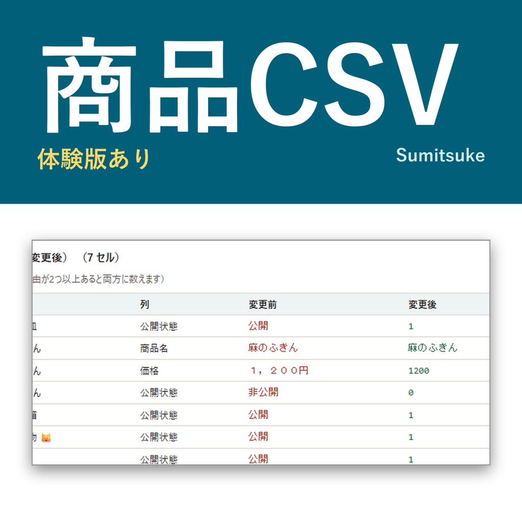 商品CSVをBASE・STORES・Shopify用に変換し価格・在庫をまとめて直す（体験版あり）