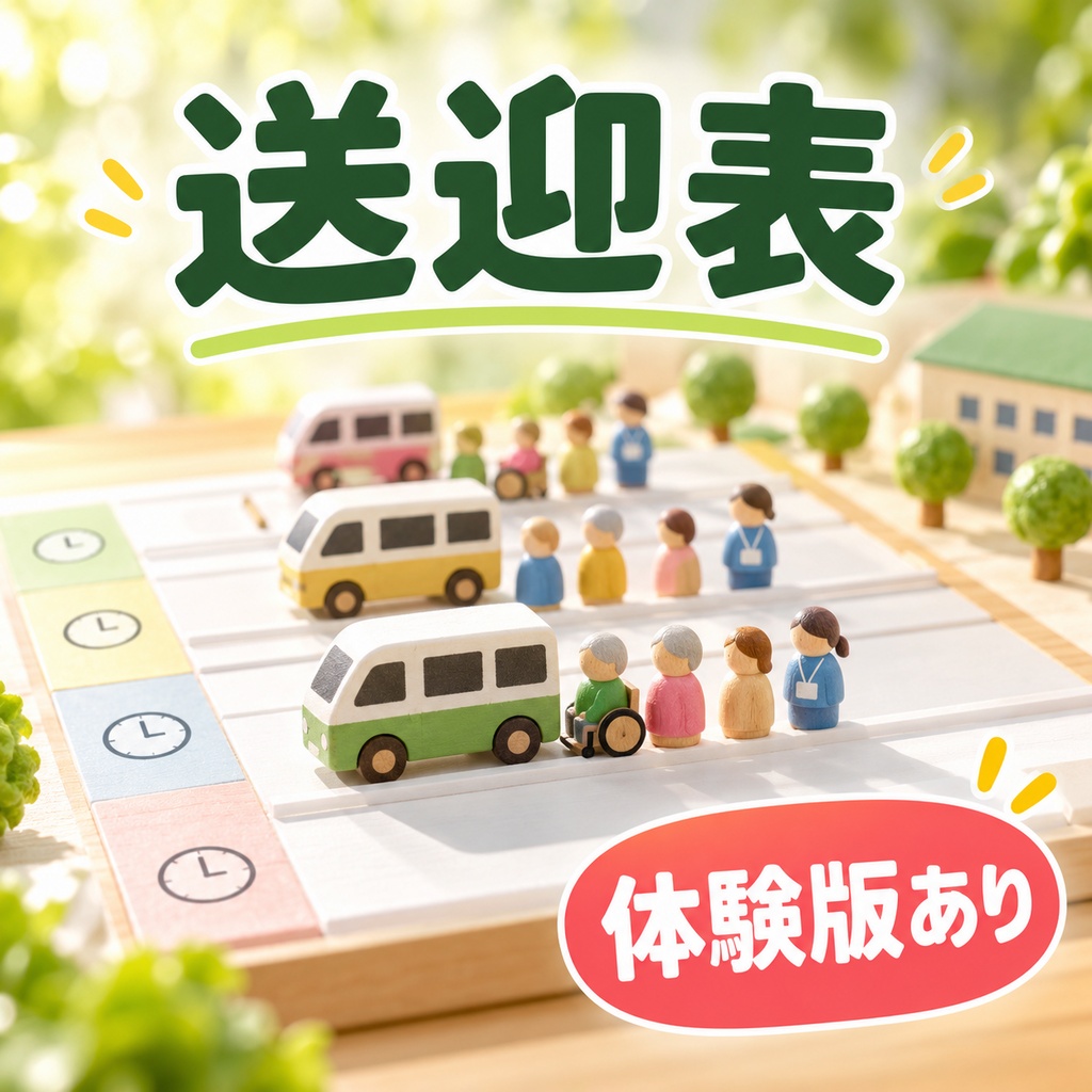 送迎表づくり｜利用者・車・職員から送迎表の案を作る（警告・印刷・CSV・Excel）（体験版あり）