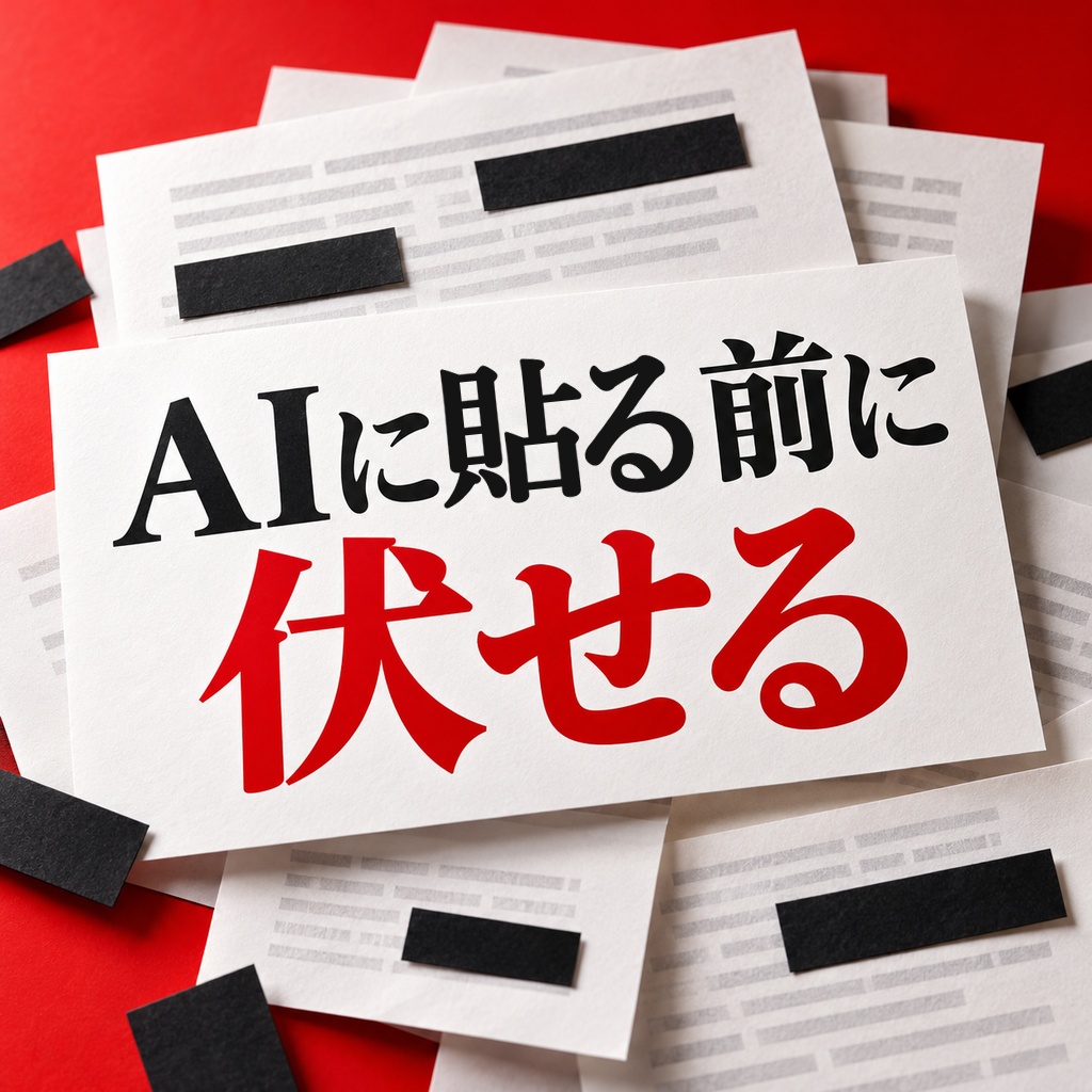 AI に貼る前の伏せ字｜電話・住所・メール・カード番号などを札に置き換え、AI の返事で元に戻す