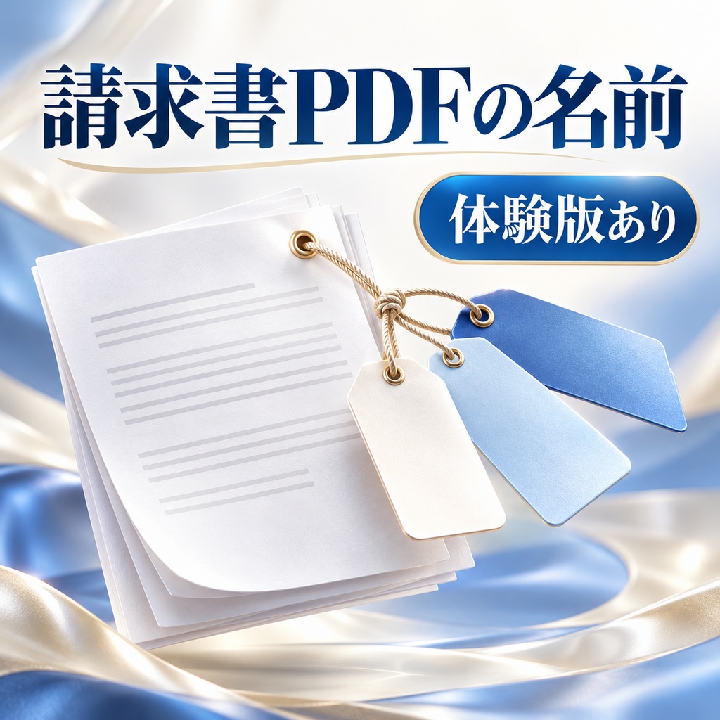 請求書PDFの名前を日付_取引先_金額に｜電子帳簿保存法の保存に向けた整理・索引簿（体験版あり）