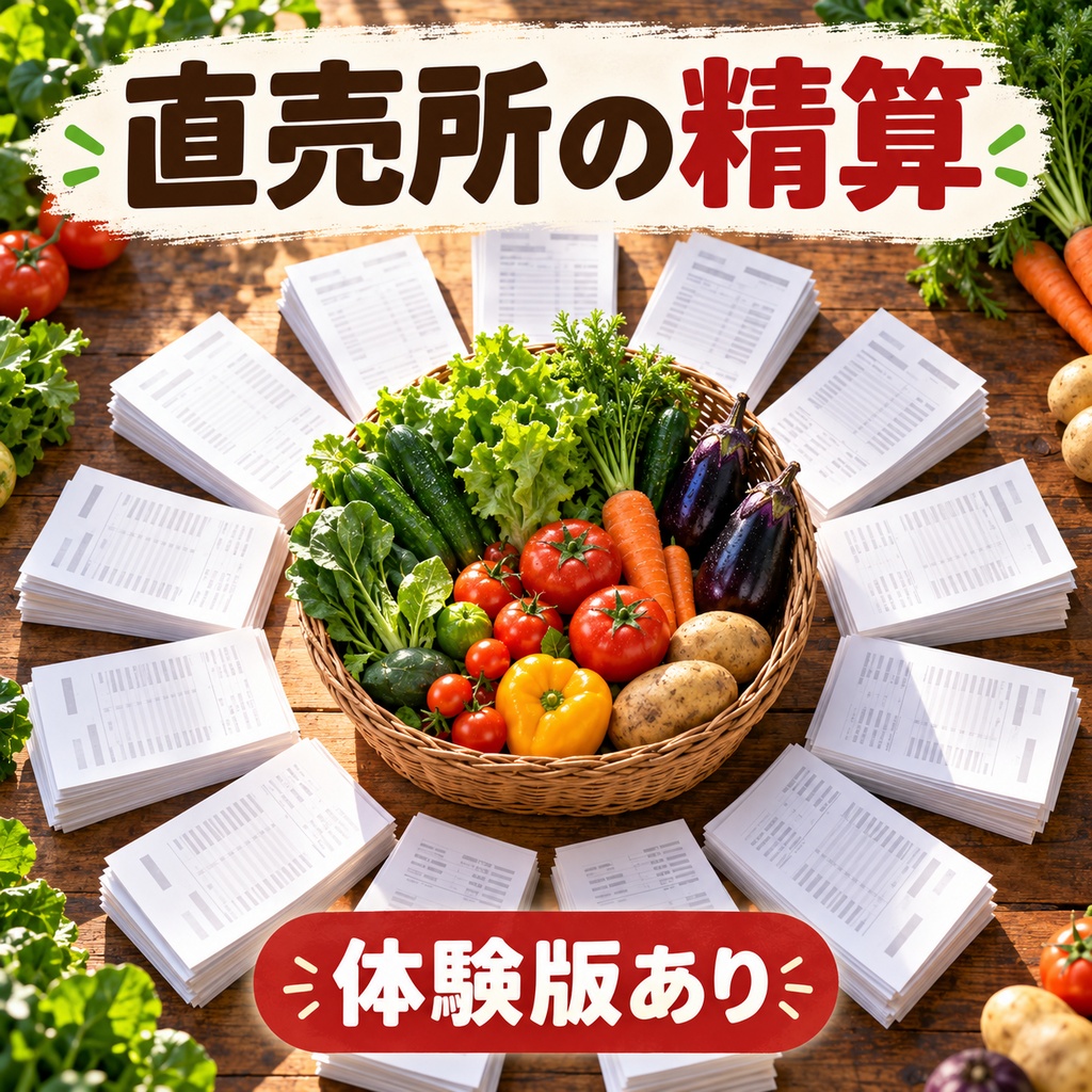 直売所の月次精算書｜生産者・出荷者ごとに全員分まとめて印刷（体験版あり）