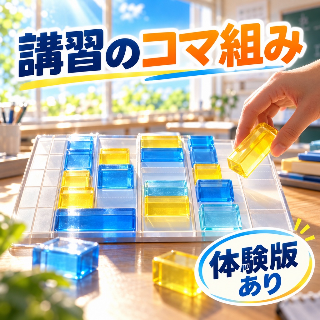 講習のコマ組み|入らなかった理由つき・個別指導塾の夏期講習の時間割(買い切り)