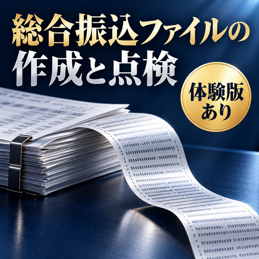 総合振込ファイルの作成と点検｜支払い一覧から全銀の固定長を書き出す（体験版あり）