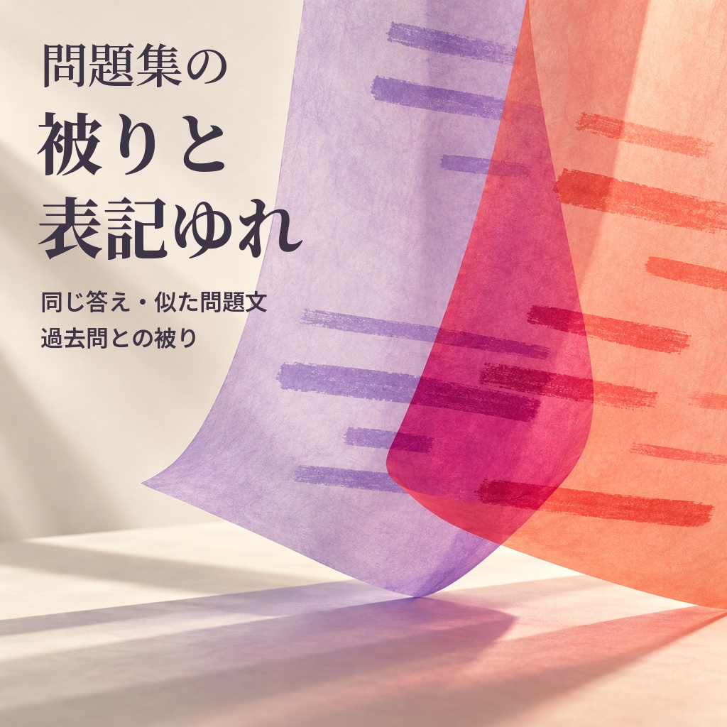 クイズ問題集の被りと表記ゆれの点検｜同じ答え・似た問題文・過去問との被り（体験版あり）