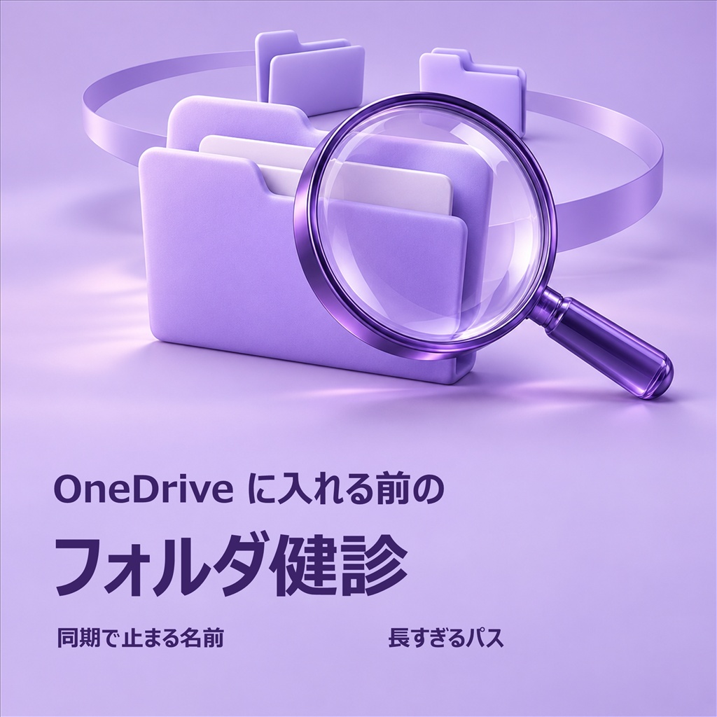 OneDriveに入れる前のフォルダ健診｜同期で止まる名前と長すぎるパスを一覧に（体験版あり）