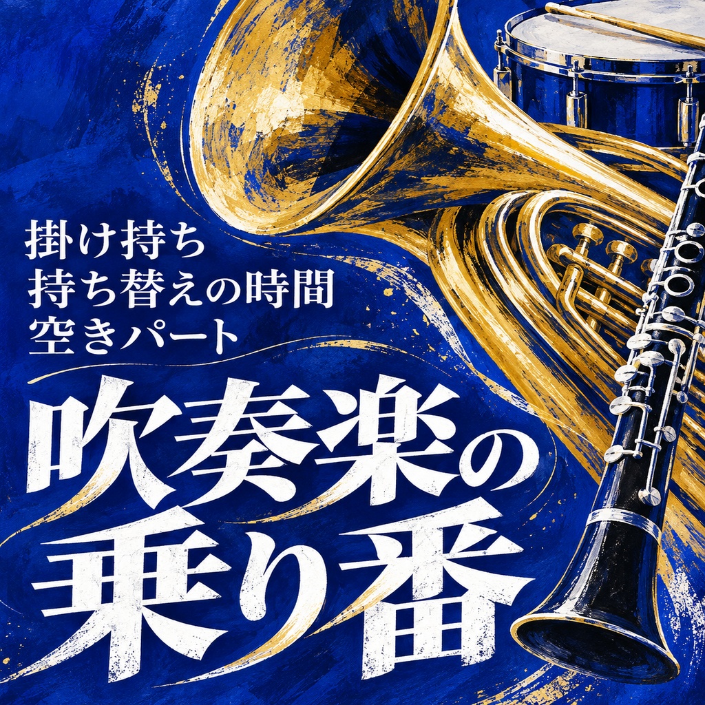 吹奏楽の乗り番の点検｜掛け持ち・持ち替えの時間・空きパート（体験版あり）
