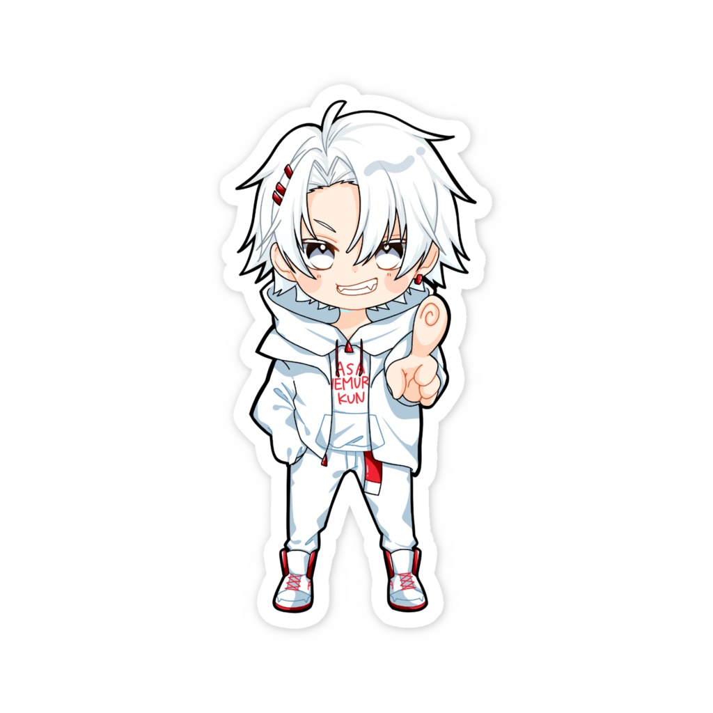 朝ねむるくんスマホステッカー