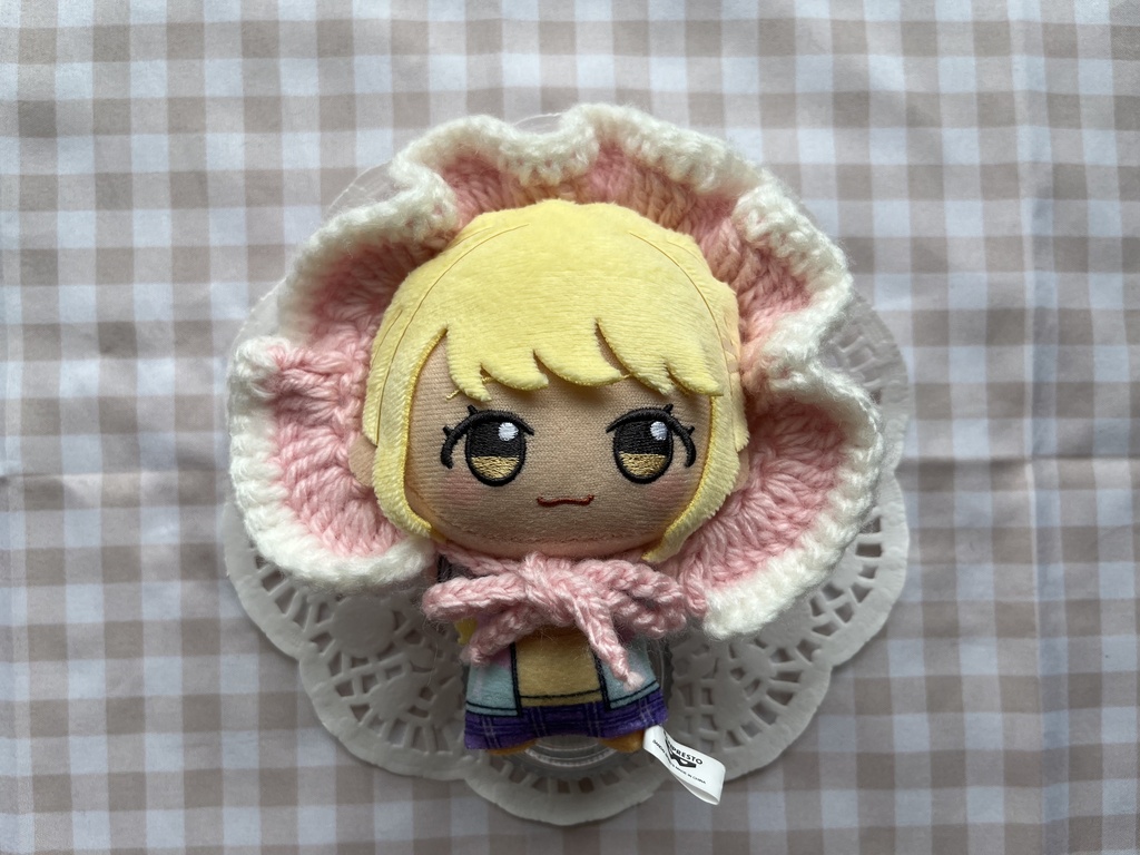 ちびぐるみ用 ふりふりたくさんボンネット