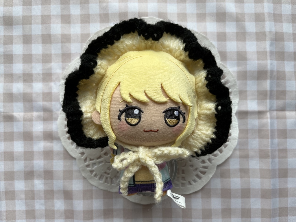 ちびぐるみ用 ふりふりたくさんボンネット