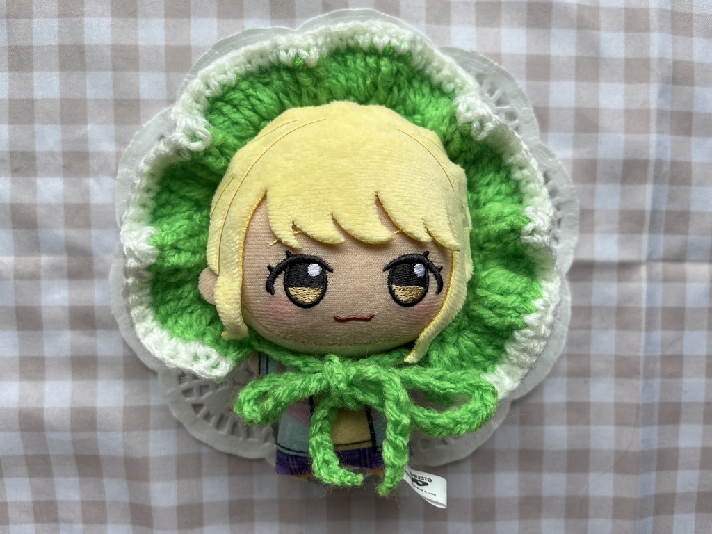 ちびぐるみ用 ふりふりたくさんボンネット