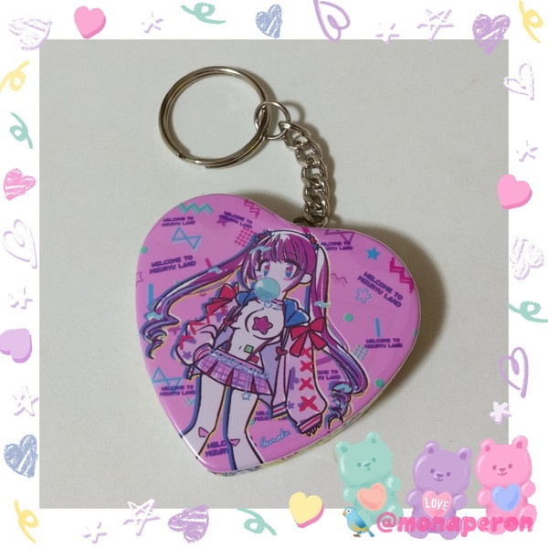 【値下げ】リバーシブルストリートファッションMizuryuLand缶キーホルダー