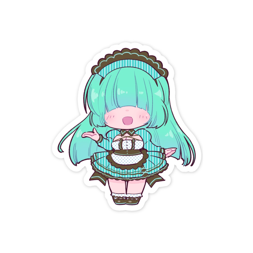 ぷにっとメカクレちゃんスマホステッカー