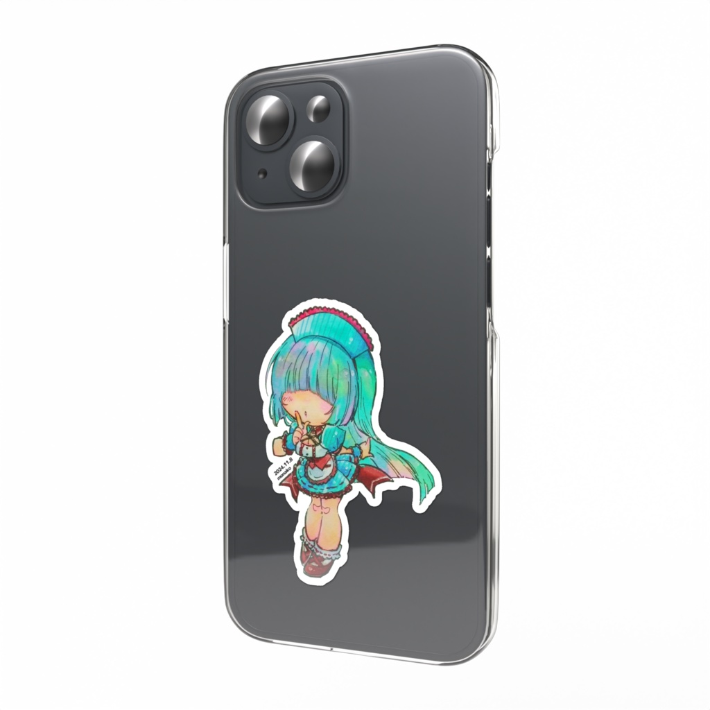 ナイショのメカクレちゃんスマホステッカー
