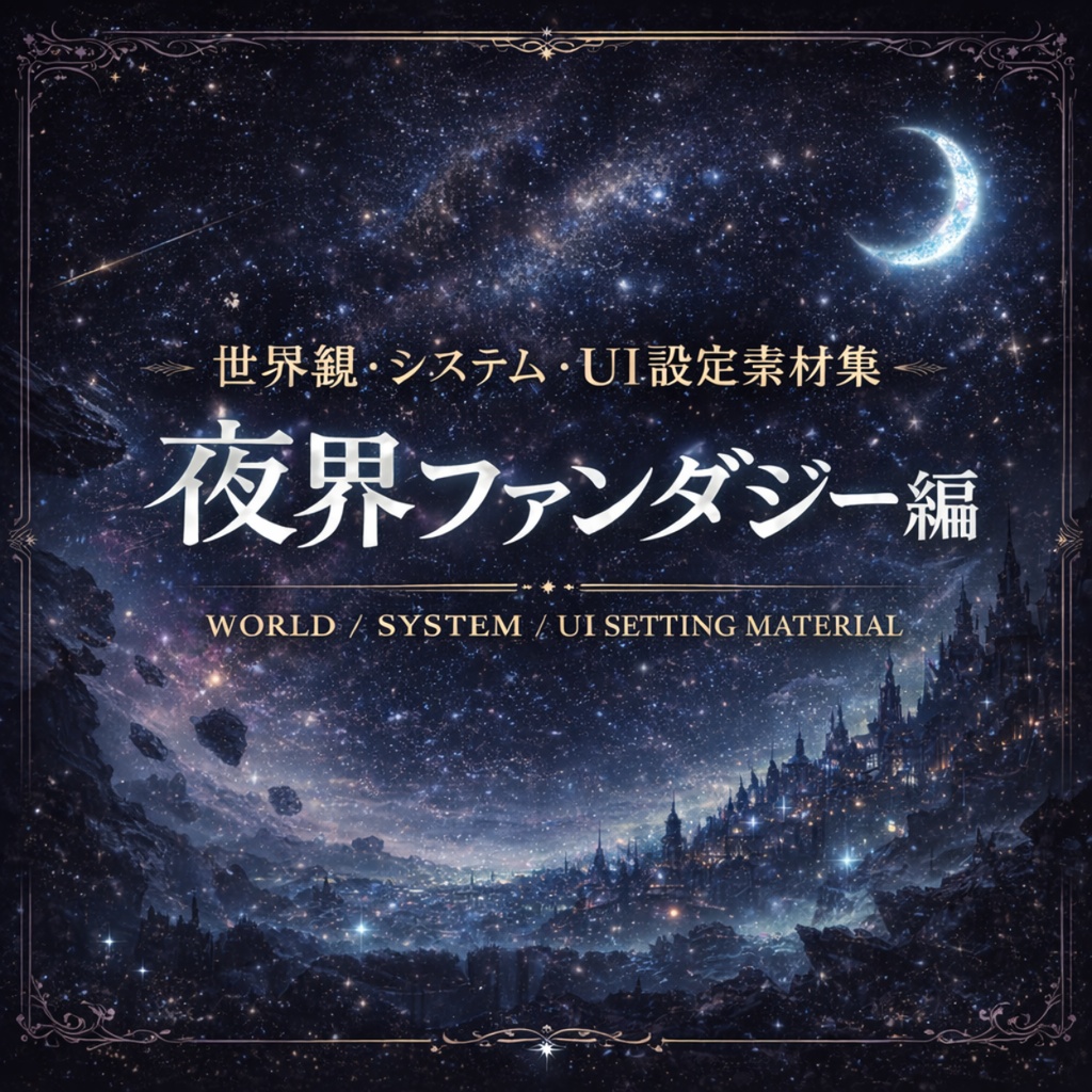 世界観・システム・UI設定素材集 夜界ファンタジー編