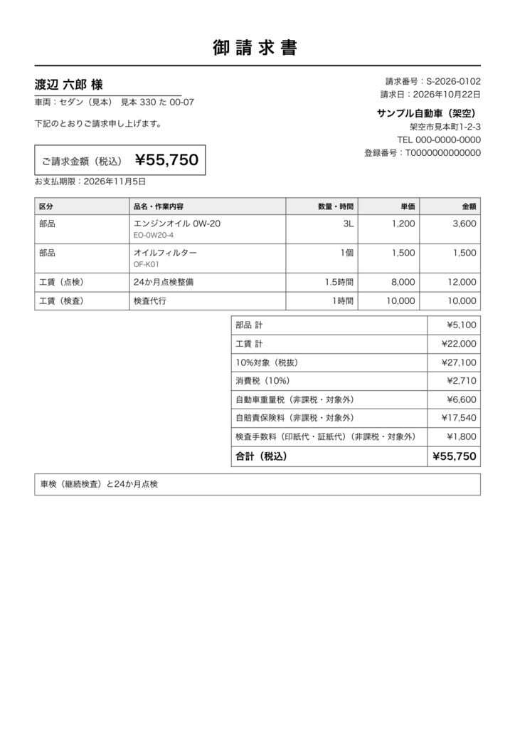 車屋・バイク屋スタジオ v1.0|車検台帳・案内文・ピット予約・整備見積請求・部品在庫・中古車原価をひとつの画面で|買い切り・ネット不要
