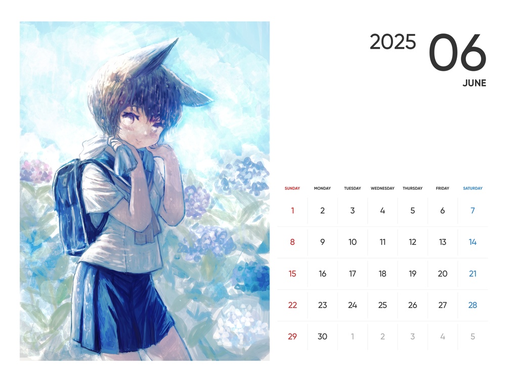 2025年6月ケモミミカレンダー