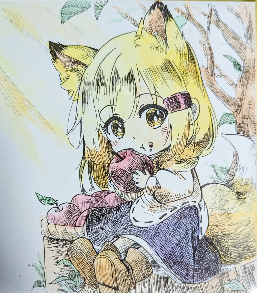 オーダー型ミニ色紙イラスト