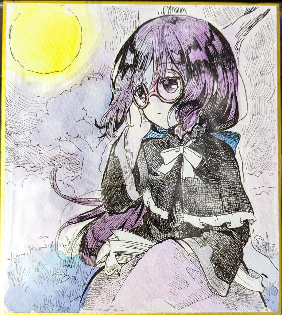 【創作】ミニ色紙イラスト セレナ