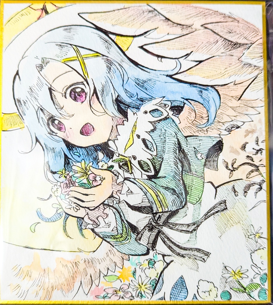 【創作】ミニ色紙イラスト　ルイエル