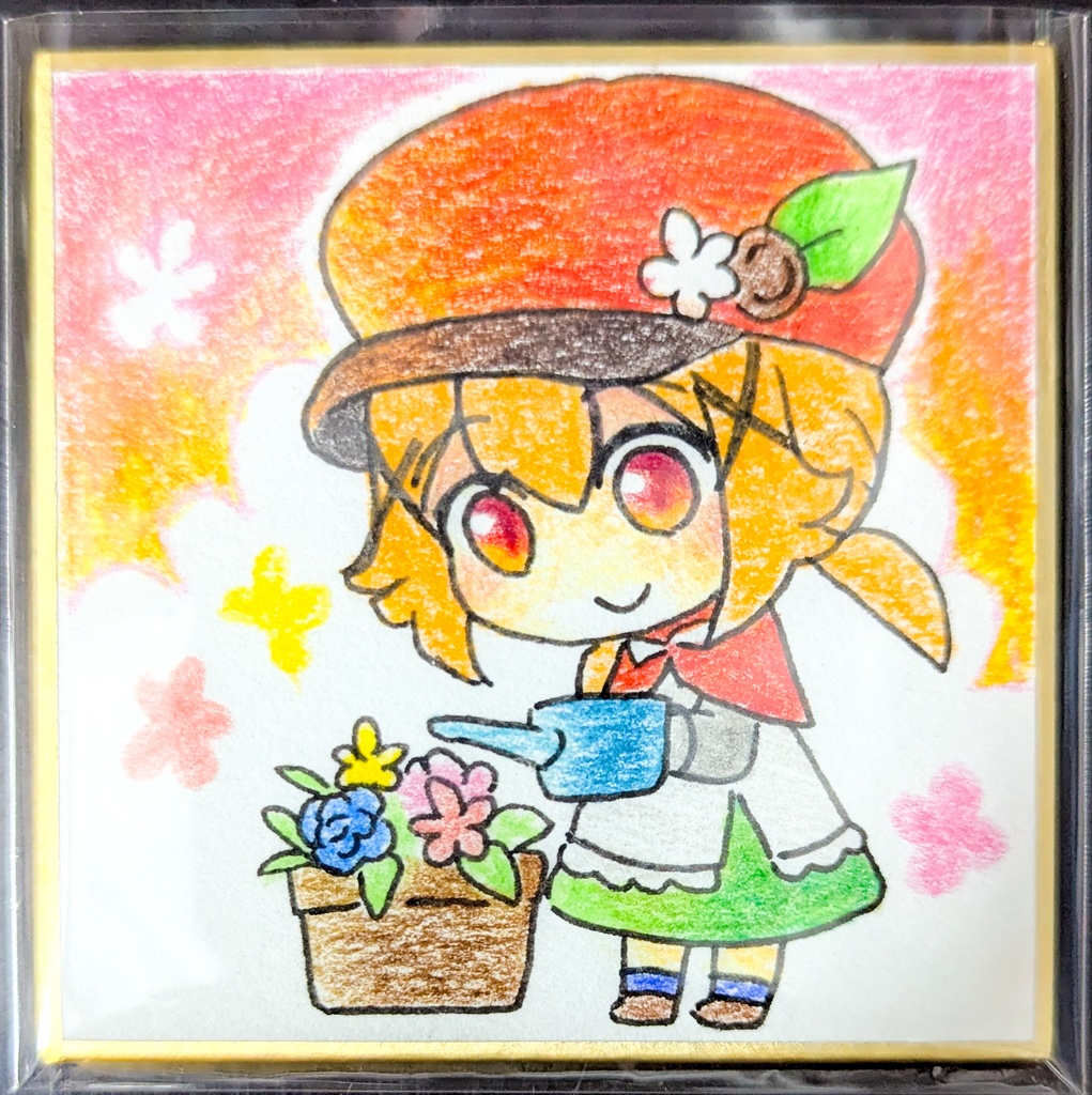 【創作】豆色紙イラスト　リリナ