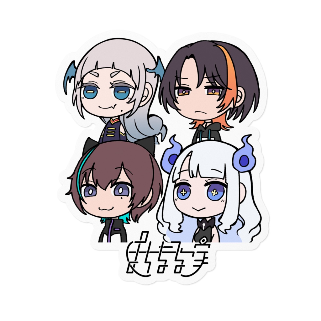 ステッカーA【ぽちまる一家】