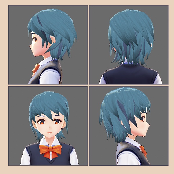【VRoidβ版】生徒会長っぽいヘアプリセット