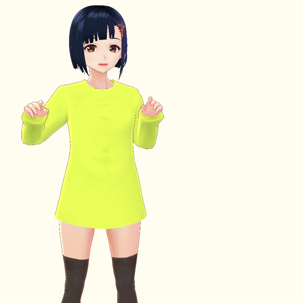 【VRoid】萌えそでロングT