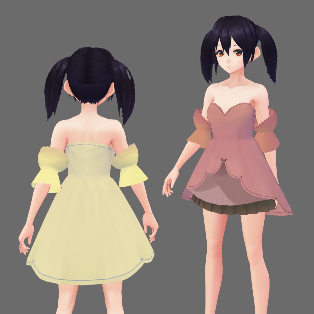 【VRoid】ウキヨバナレワンピ