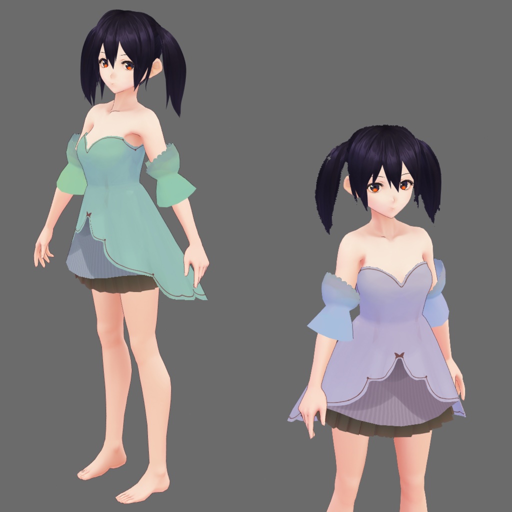 【VRoid】ウキヨバナレワンピ