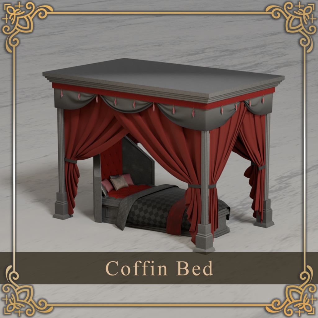 棺の天蓋ベッド -CoffinBed-