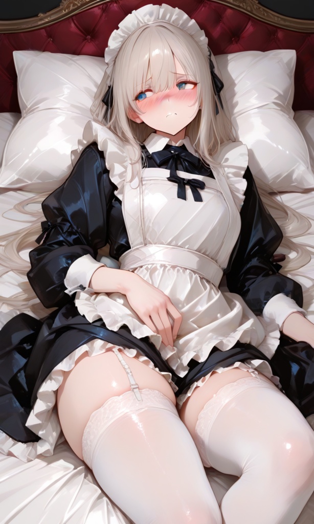 恥じらうメイドさんイラスト集