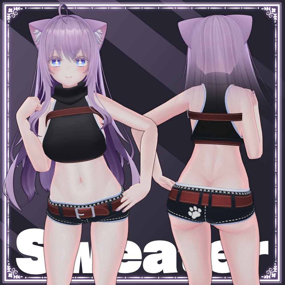 【Moe】ベルトセーター