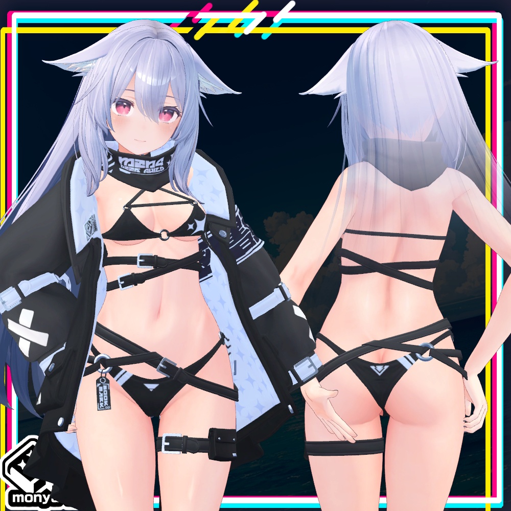 【複数アバター対応】ジャケット水着4