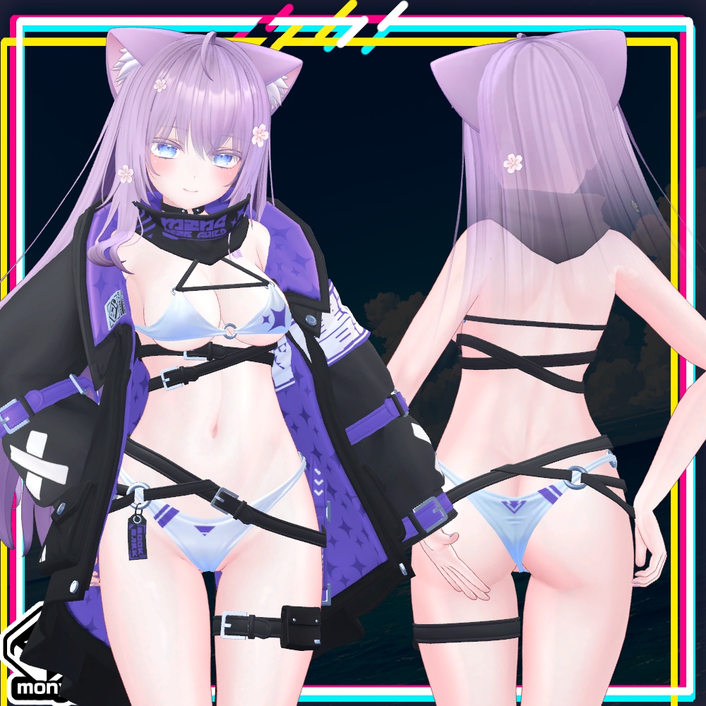 【複数アバター対応】ジャケット水着4