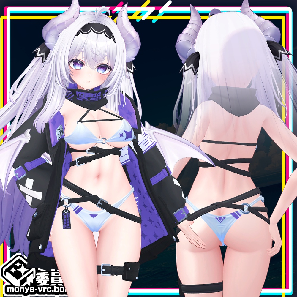 【複数アバター対応】ジャケット水着4