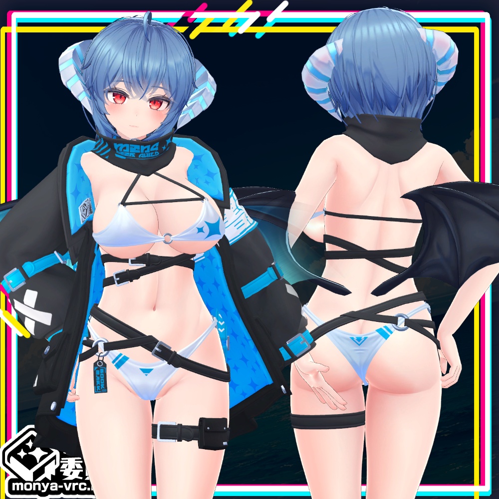 【複数アバター対応】ジャケット水着4