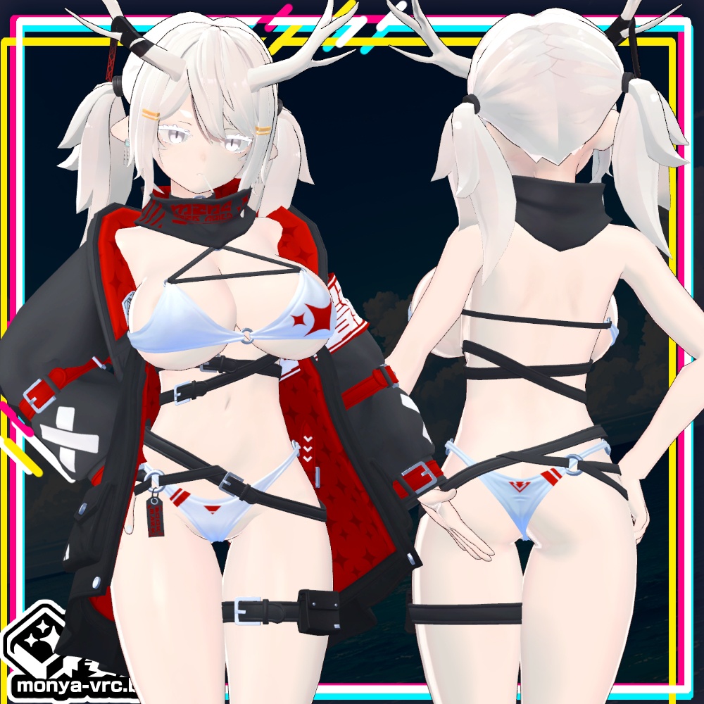 【複数アバター対応】ジャケット水着4