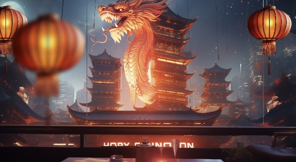 【Vtuber Animated Background】mp4|中国の竜、サイバーシティ|Eastern Dragon & Cyber City