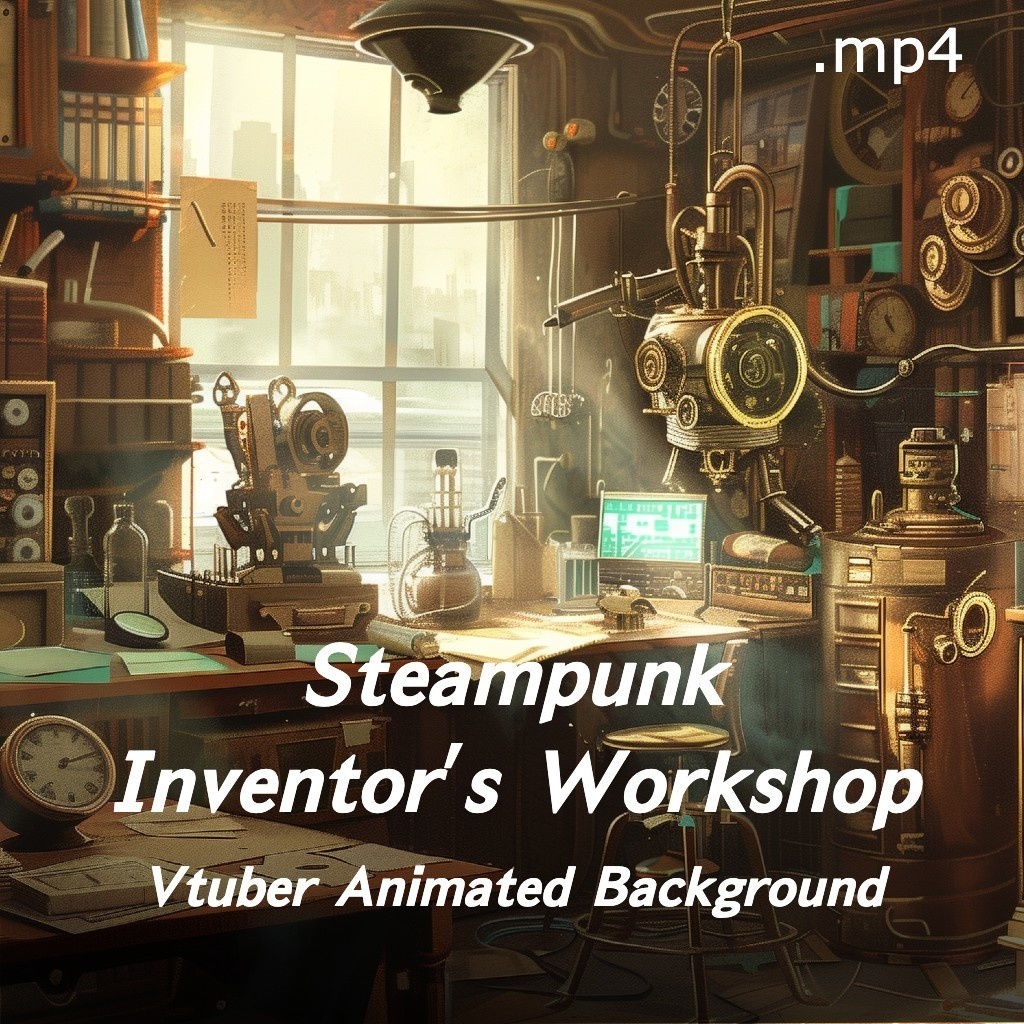 【𝙑𝙩𝙪𝙗𝙚𝙧 𝘼𝙣𝙞𝙢𝙖𝙩𝙚𝙙 𝘽𝙖𝙘𝙠𝙜𝙧𝙤𝙪𝙣𝙙】スチームパンク発明家のワークショップ|𝙎𝙩𝙚𝙖𝙢𝙥𝙪𝙣𝙠 𝙄𝙣𝙫𝙚𝙣𝙩𝙤𝙧’𝙨 𝙒𝙤𝙧𝙠𝙨𝙝𝙤𝙥