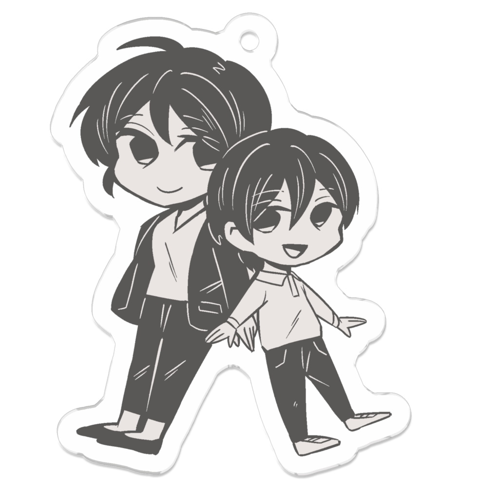 柘榴団地アクリルキーホルダー：河以親子