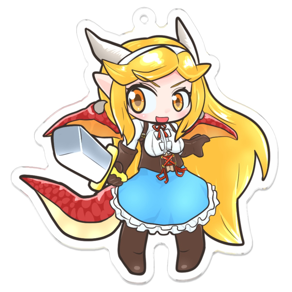 竜人の少女アリサ アクリルキーホルダー01